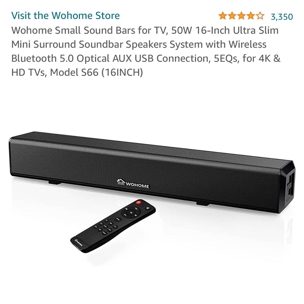 Wireless Wohome Sound Bar